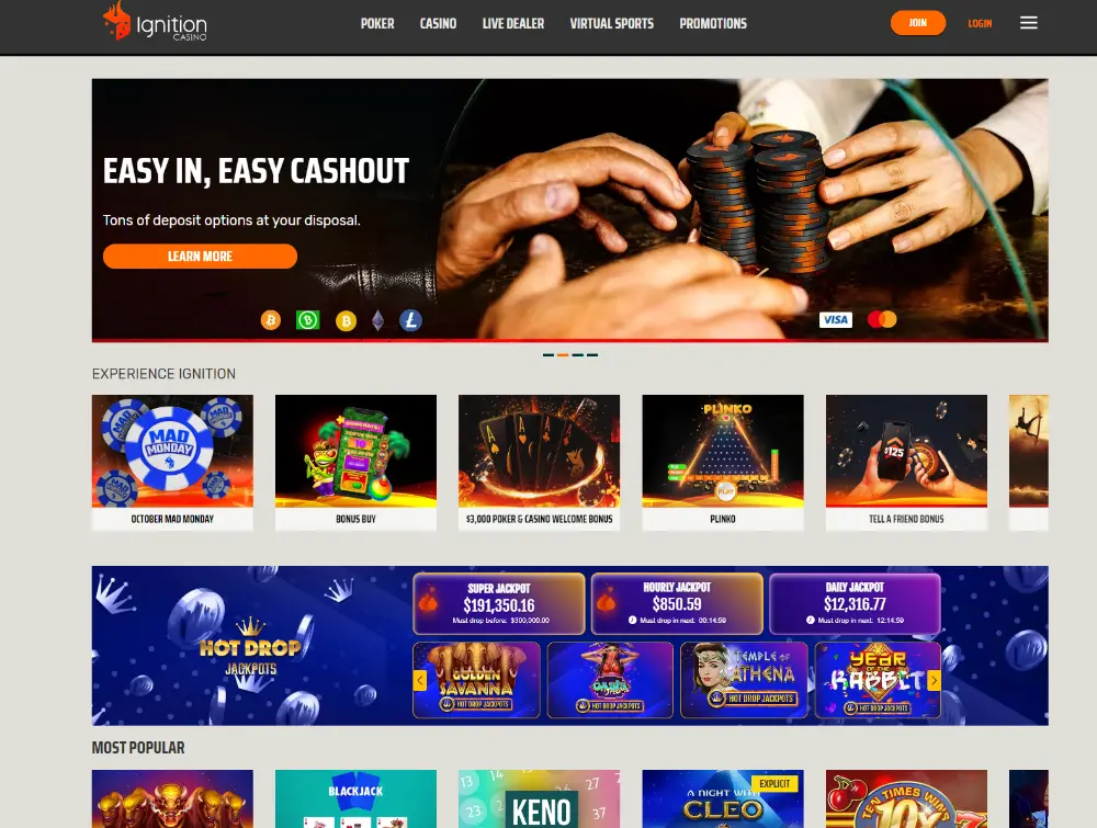 ignition casino home page