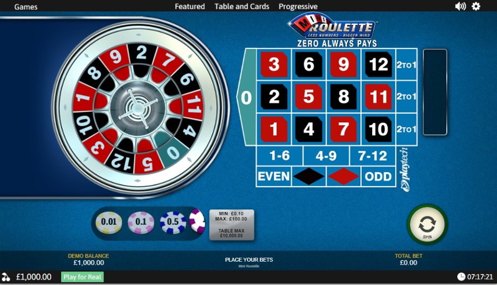 online roulette table