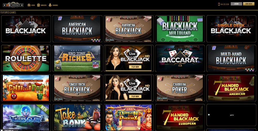 myb casino games